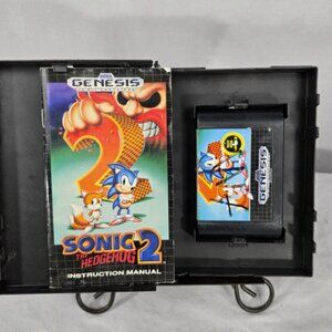Sonic the Hedgehog 2 SEGA Genesis 1992 Authentic game Book Case tested Works